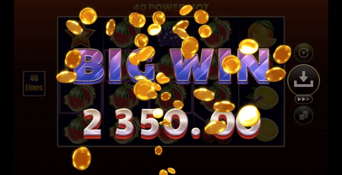 40 Power Hot Coin Boost μεγάλη νίκη